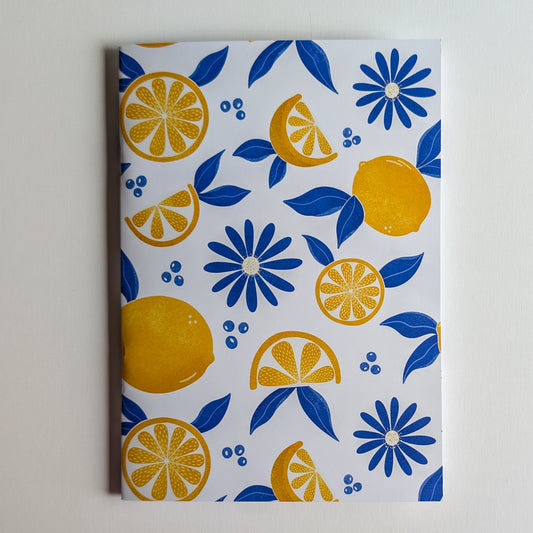 Carnet A5 - Reliure agrafée - Citrons