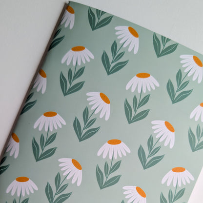 Carnet A5 - Reliure agrafée - Marguerites Rétro