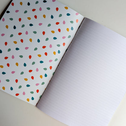 Carnet A5 - Reliure agrafée - Marguerites Rétro