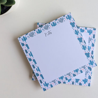 Lot de 2 Bloc-Notes carrés - Cactus & Fleurs