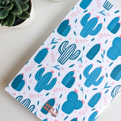 Carnet A5 - Reliure agrafée - Cactus & Fleurs