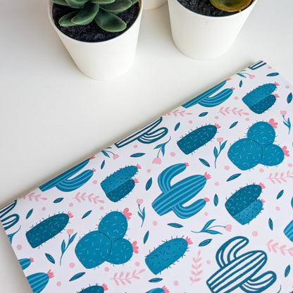 Carnet A5 - Reliure agrafée - Cactus & Fleurs