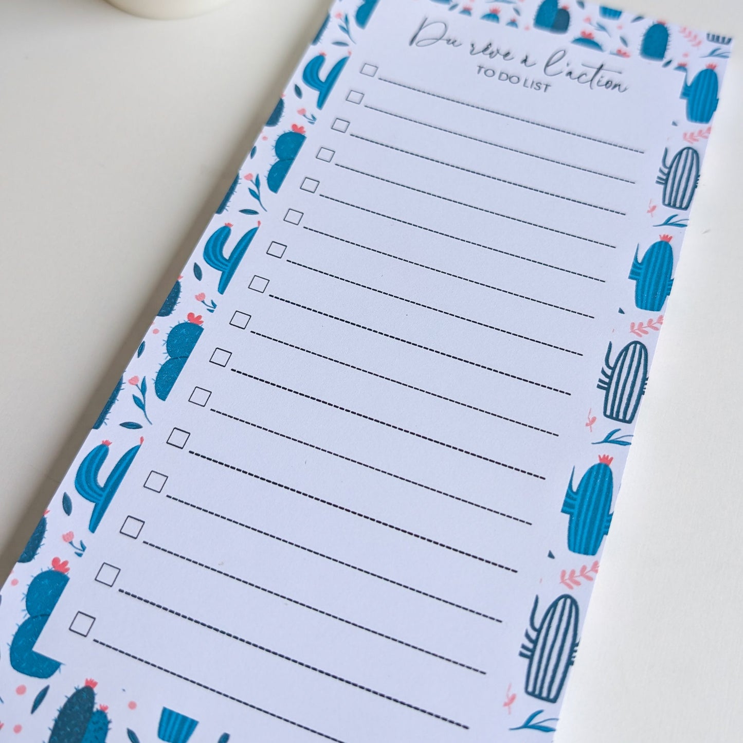 To-Do Liste 10x21 cm - Cactus & Fleurs