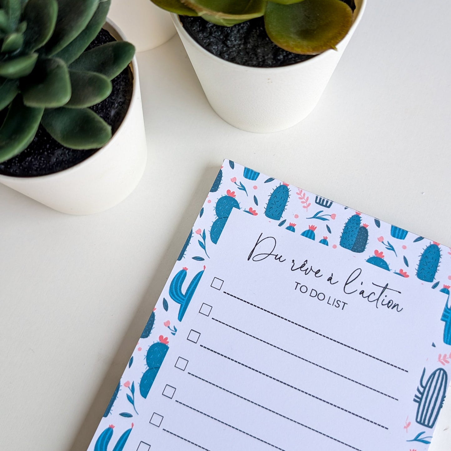 To-Do Liste 10x21 cm - Cactus & Fleurs