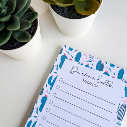 To-Do Liste 10x21 cm - Cactus & Fleurs