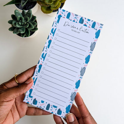To-Do Liste 10x21 cm - Cactus & Fleurs