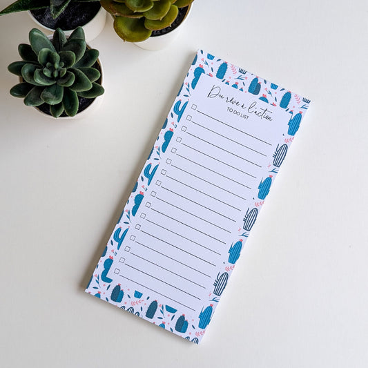 To-Do Liste 10x21 cm - Cactus & Fleurs