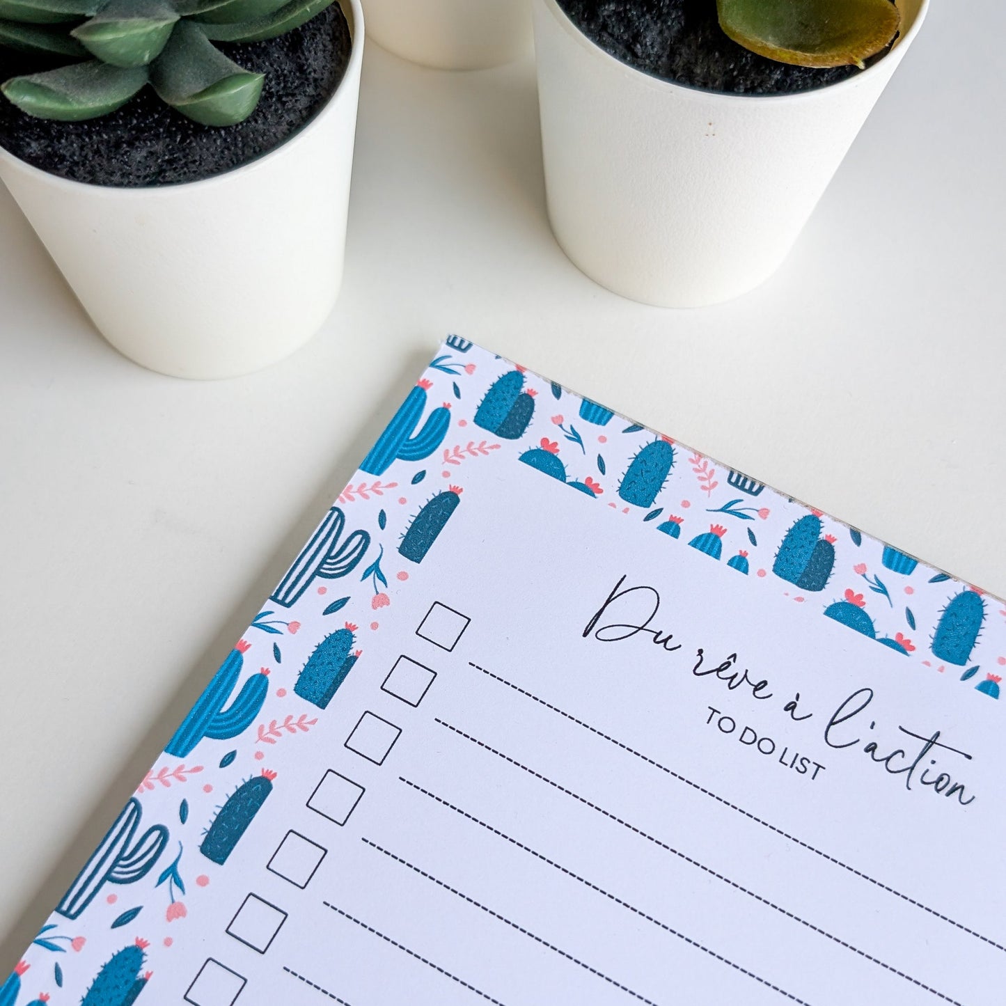 To-Do Liste A5 - Cactus & Fleurs