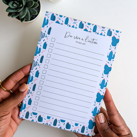 To-Do Liste A5 - Cactus & Fleurs