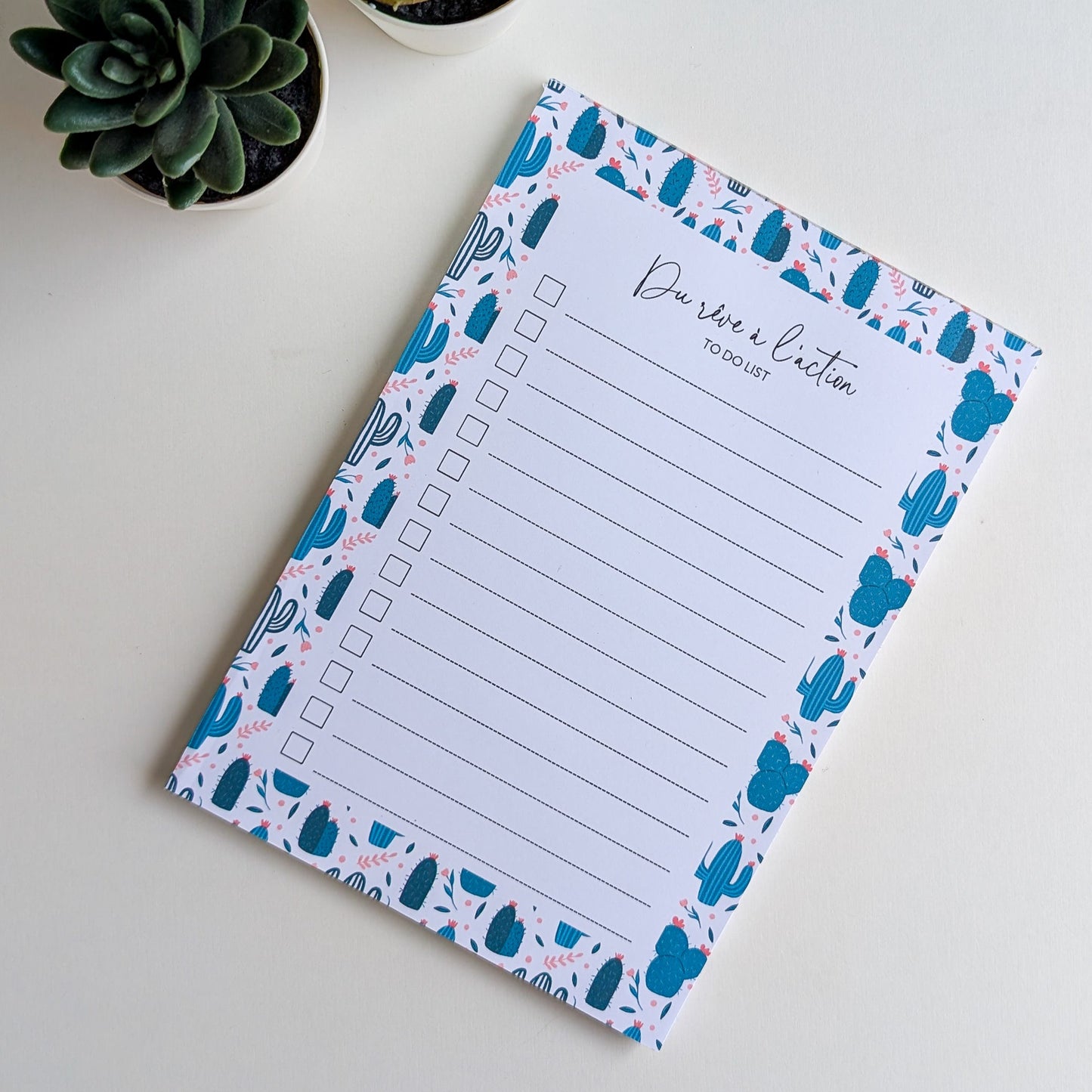 To-Do Liste A5 - Cactus & Fleurs
