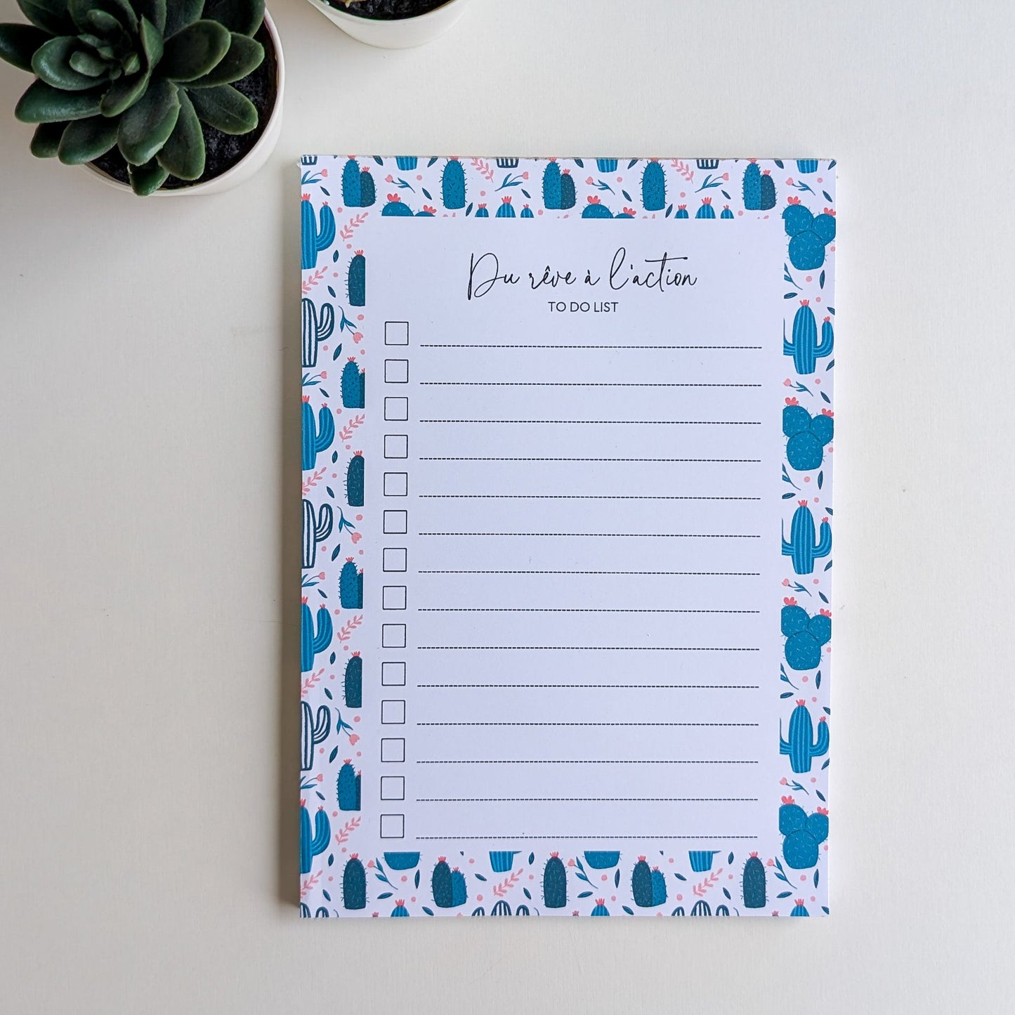 To-Do Liste A5 - Cactus & Fleurs