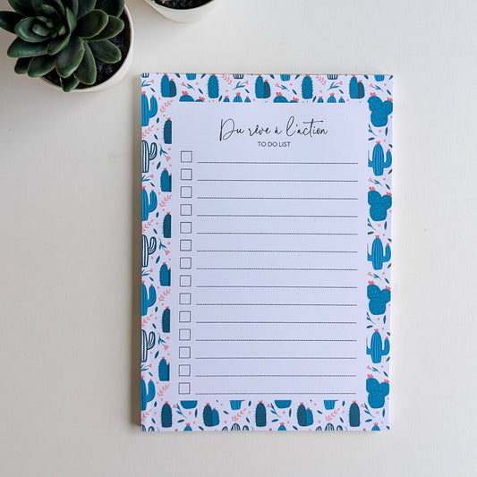 To-Do Liste A5 - Cactus & Fleurs