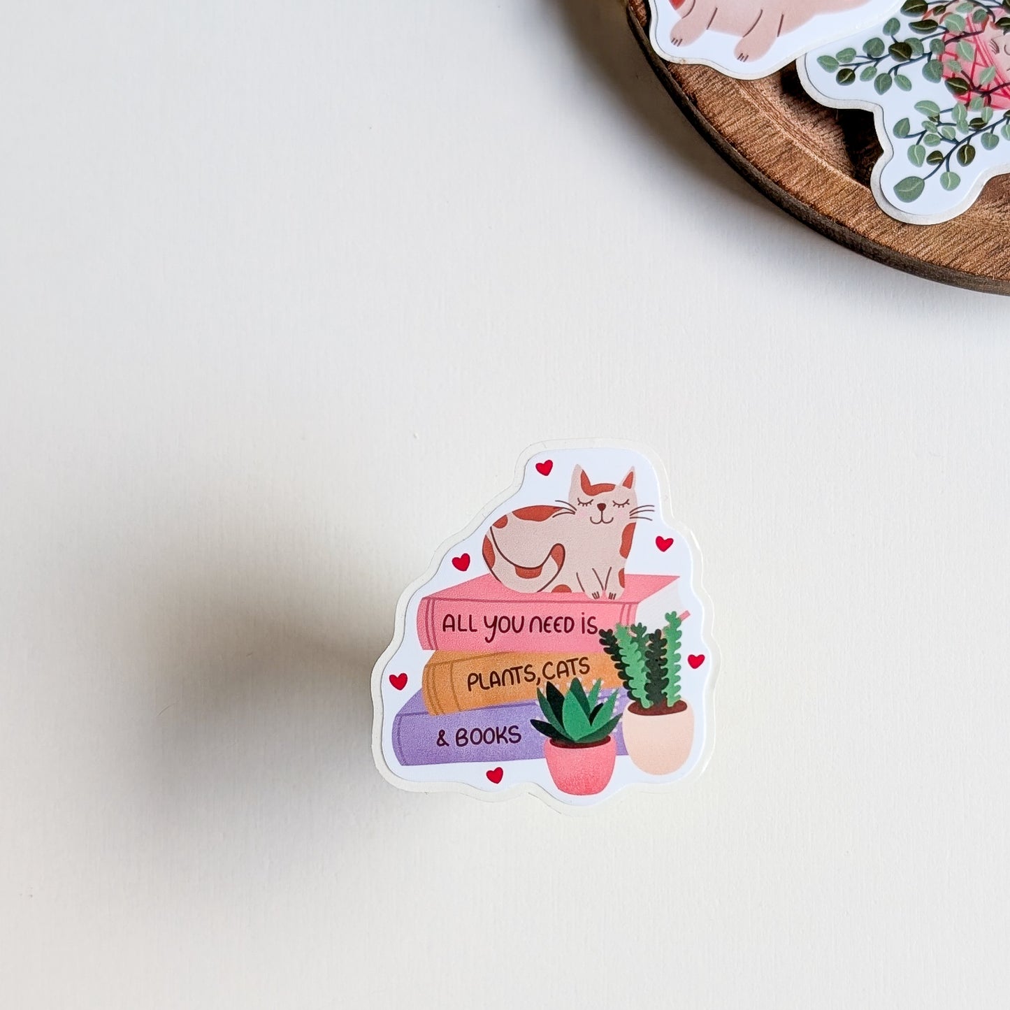 Sticker – All U Need Is Plants, Cats and Books