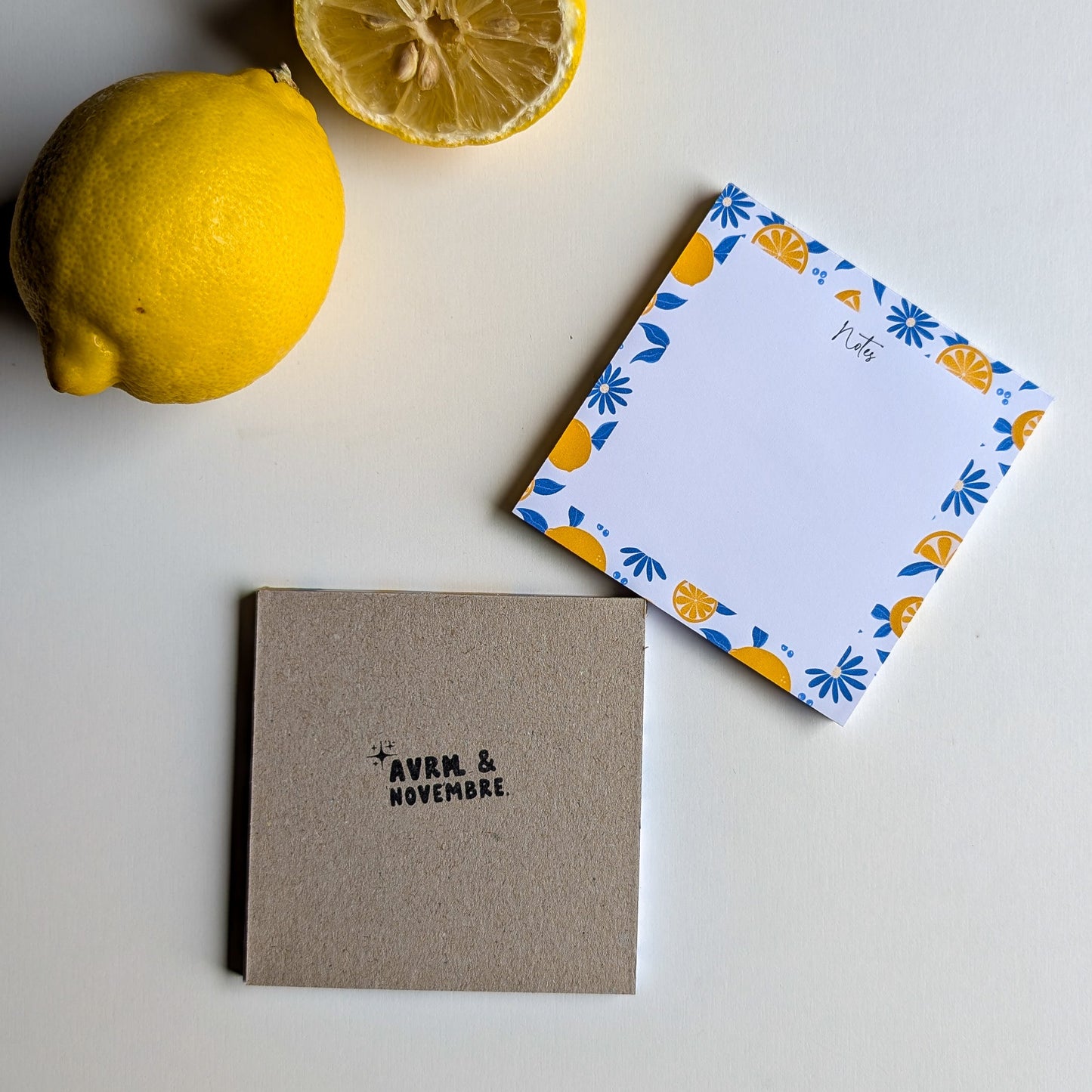 Lot de 2 Bloc-Notes carrés - Citrons