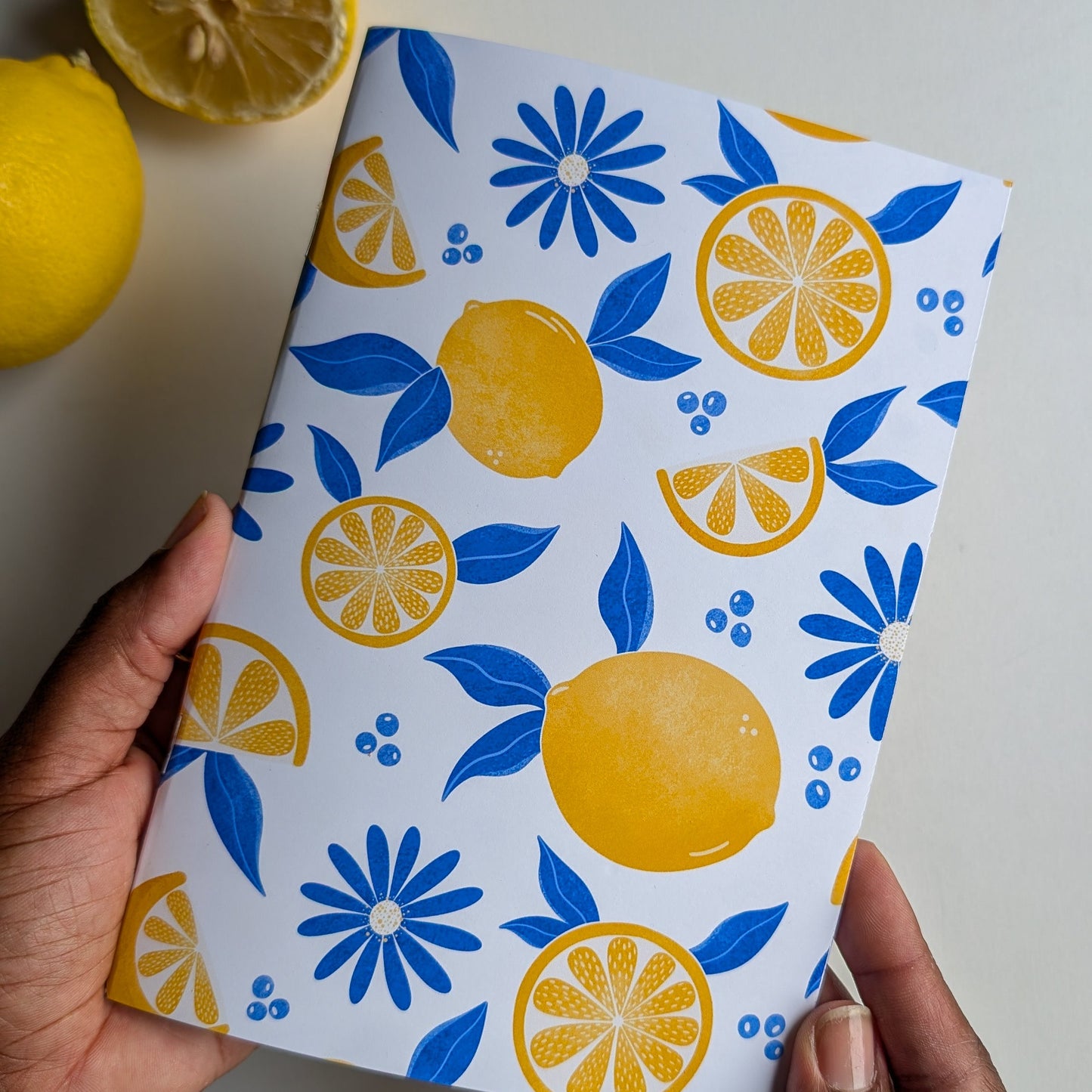 Carnet A5 - Reliure agrafée - Citrons