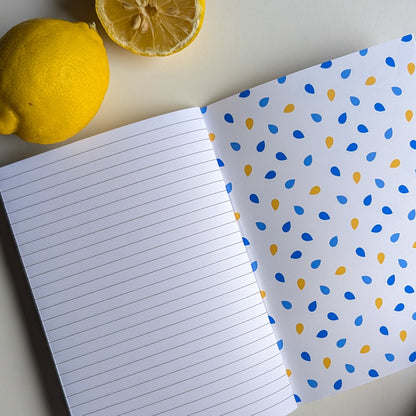 Carnet A5 - Reliure agrafée - Citrons