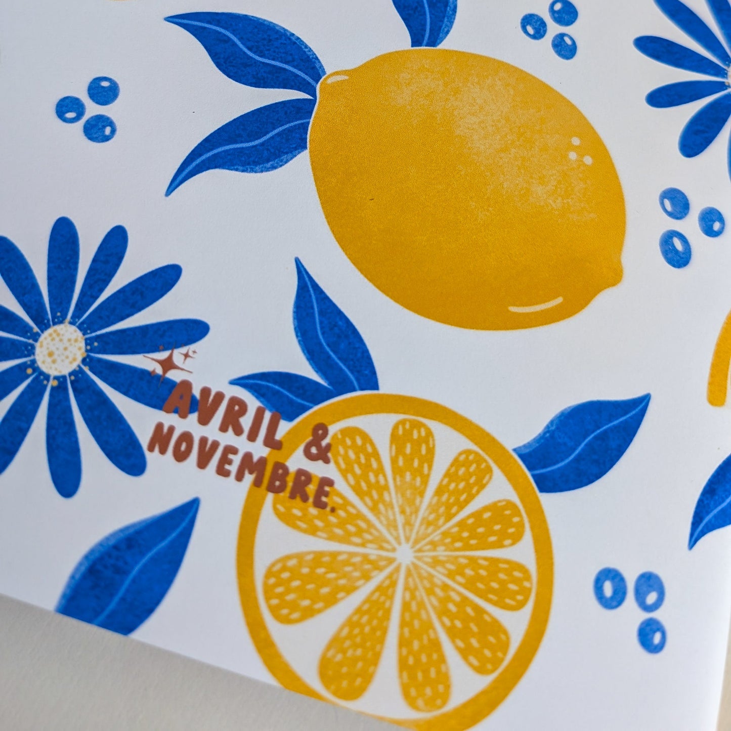 Carnet A5 - Reliure agrafée - Citrons