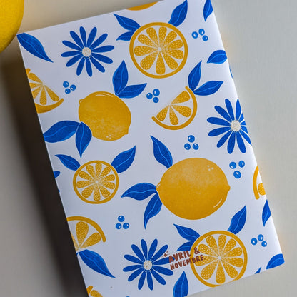 Carnet A5 - Reliure agrafée - Citrons