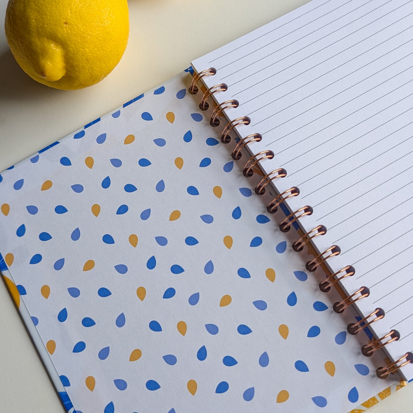 Carnet A5 - Reliure à spirale - Citrons