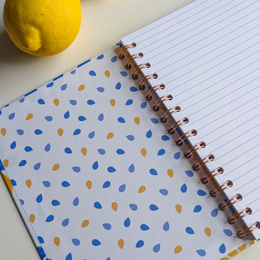 Carnet A5 - Reliure à spirale - Citrons