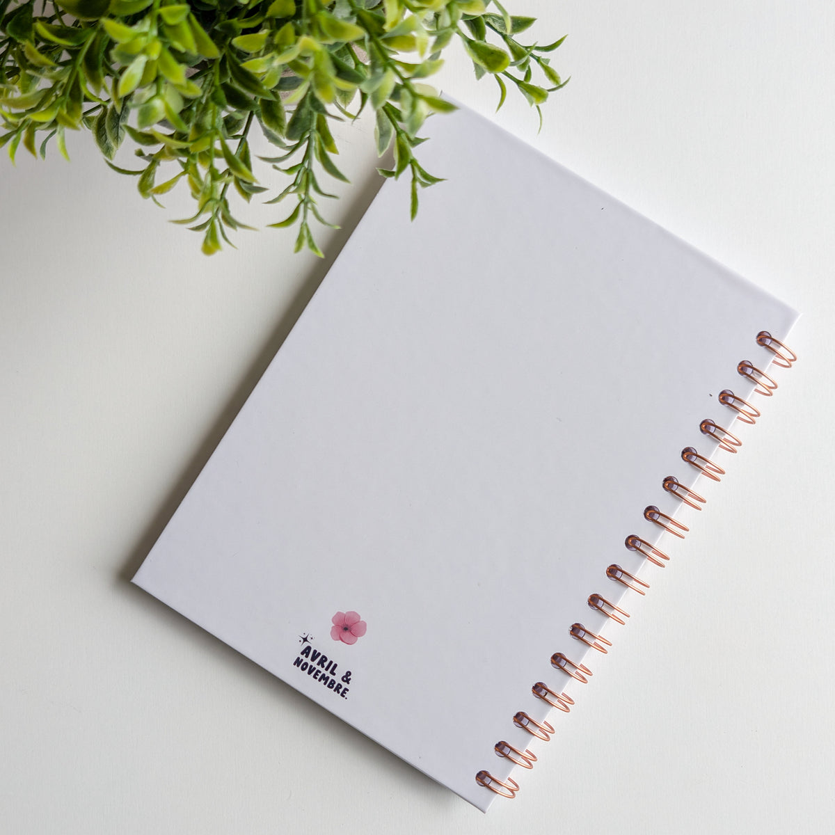 Carnet A5 - Reliure à spirale - Grosses fleurs roses