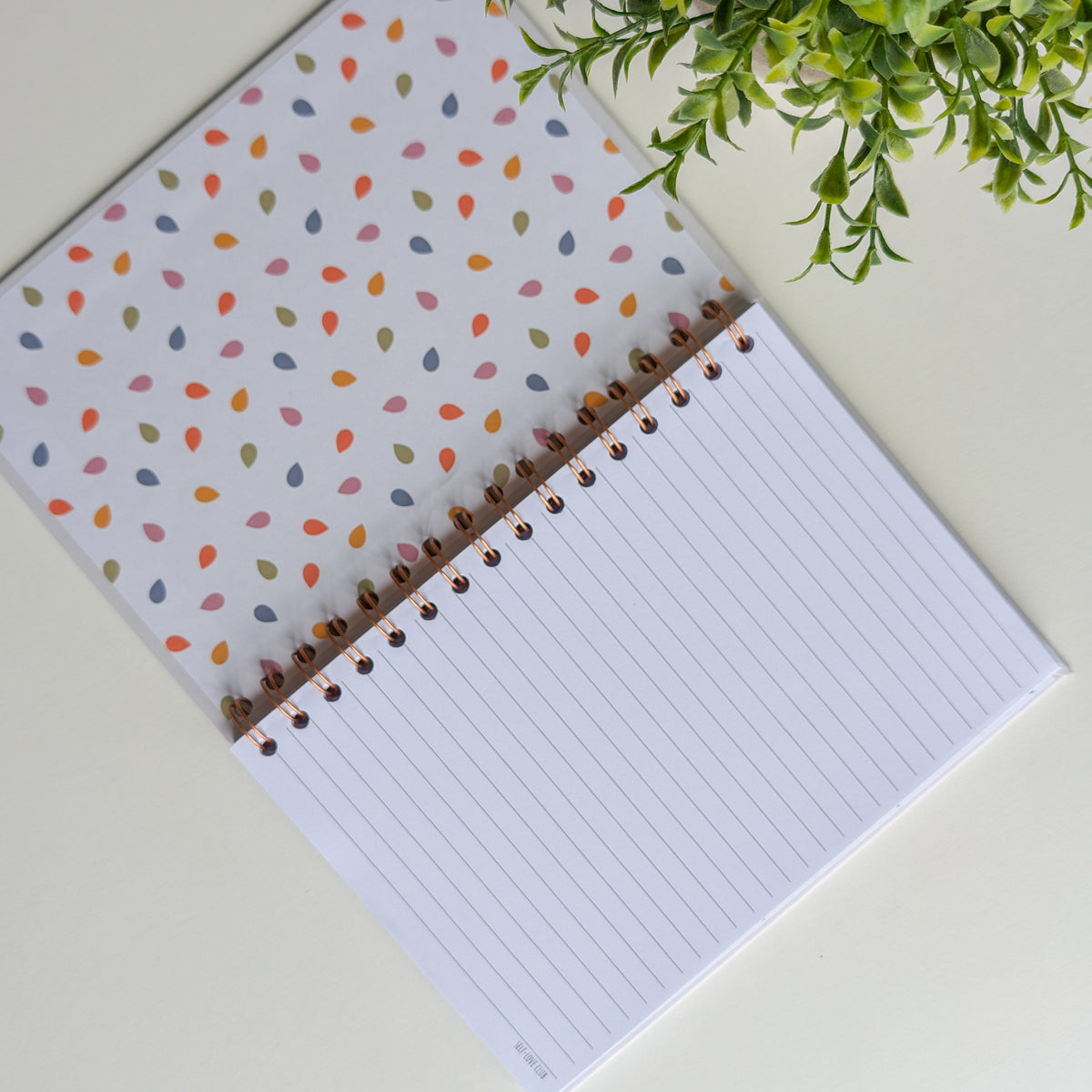 Carnet A5 - Reliure à spirale - Grosses fleurs roses