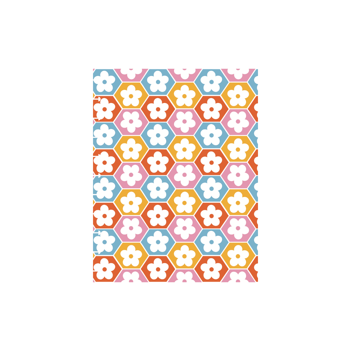 Grosses fleurs rétro