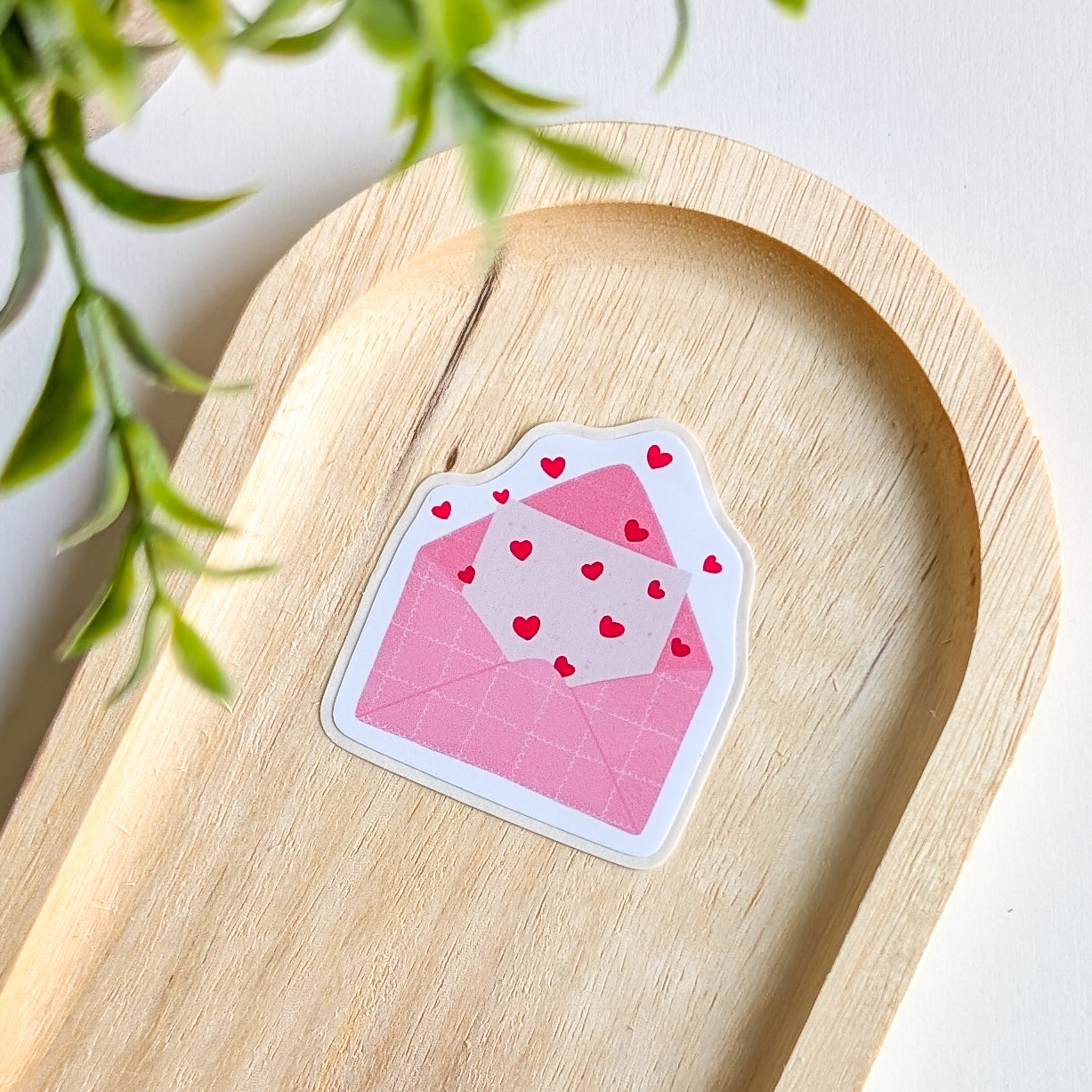 Sticker – Enveloppe & Cœurs