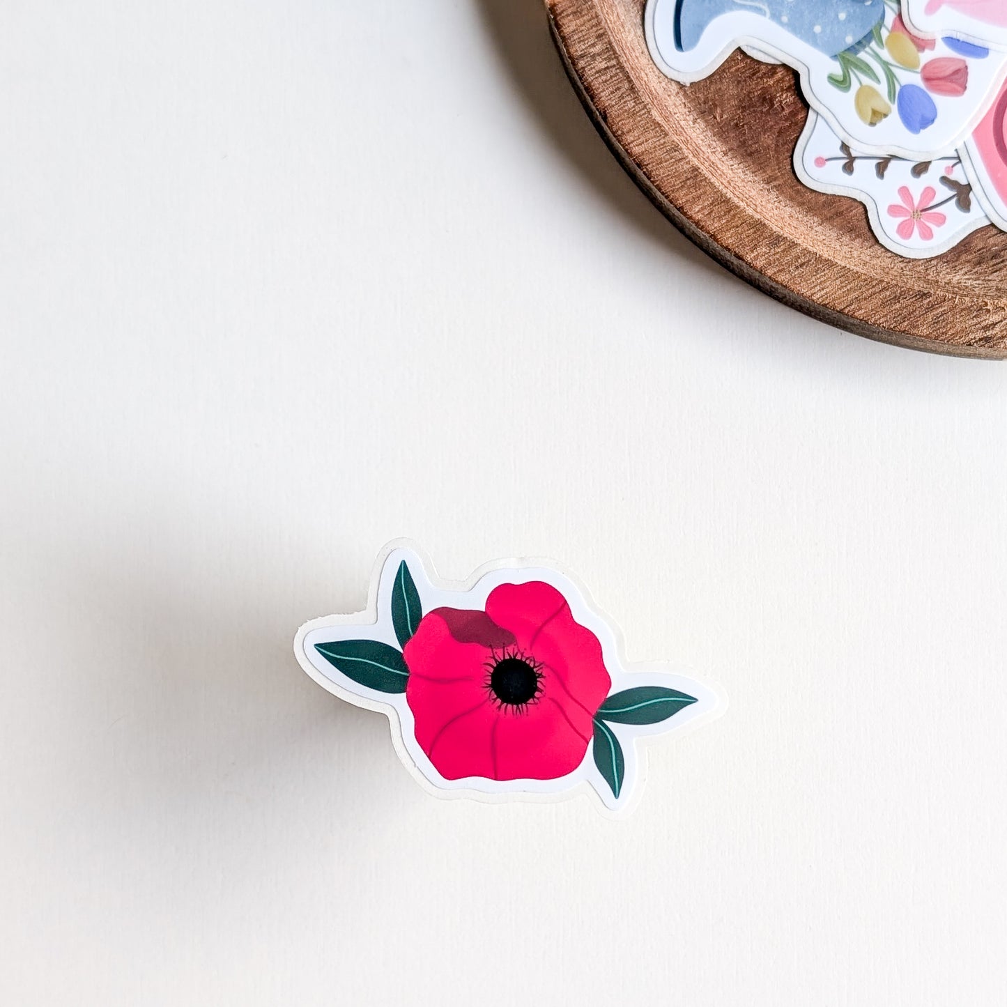 Sticker – Anémone rouge