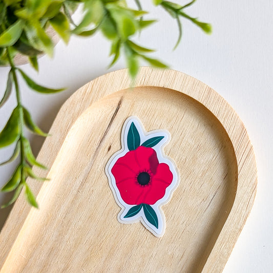 Sticker – Anémone rouge