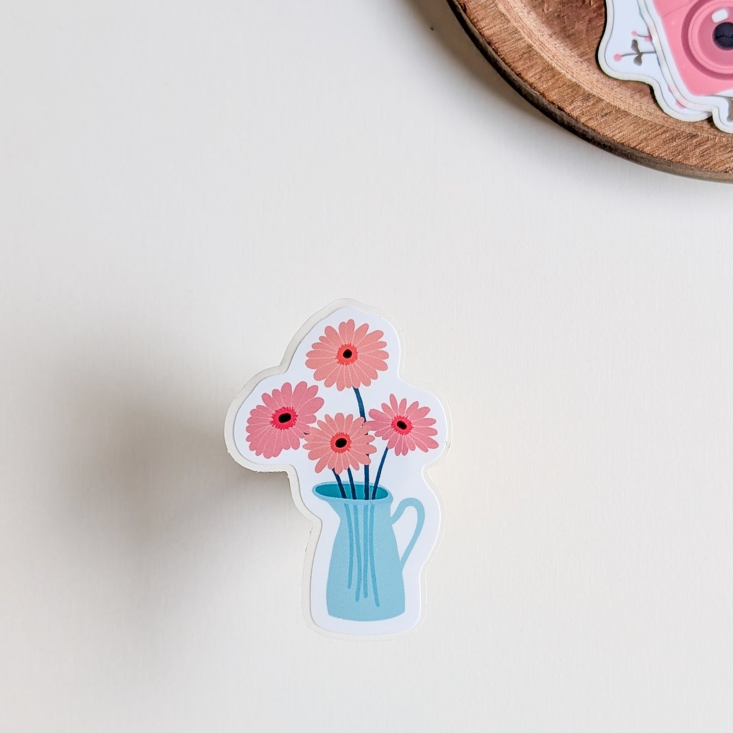 Sticker – Bouquet de marguerites oranges et roses