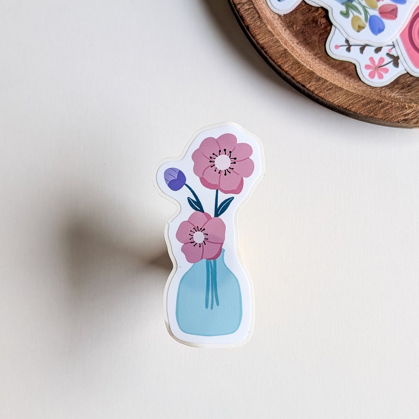 Sticker – Fleurs violettes et roses
