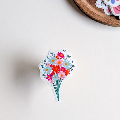 Sticker – Bouquet coloré de marguerites