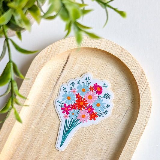 Sticker – Bouquet coloré de marguerites