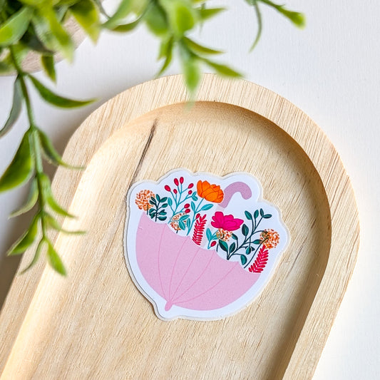 Sticker – Parapluie fleuri
