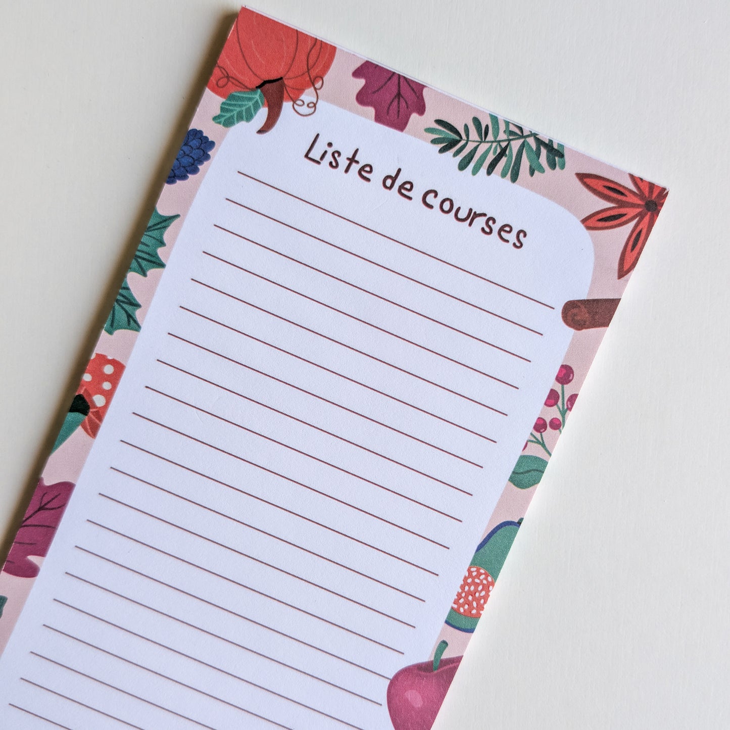 Liste de courses 10x21 cm - Automne