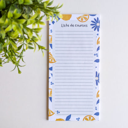 Liste de courses 10x21 cm - Citrons