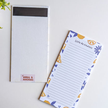 Liste de courses 10x21 cm - Citrons