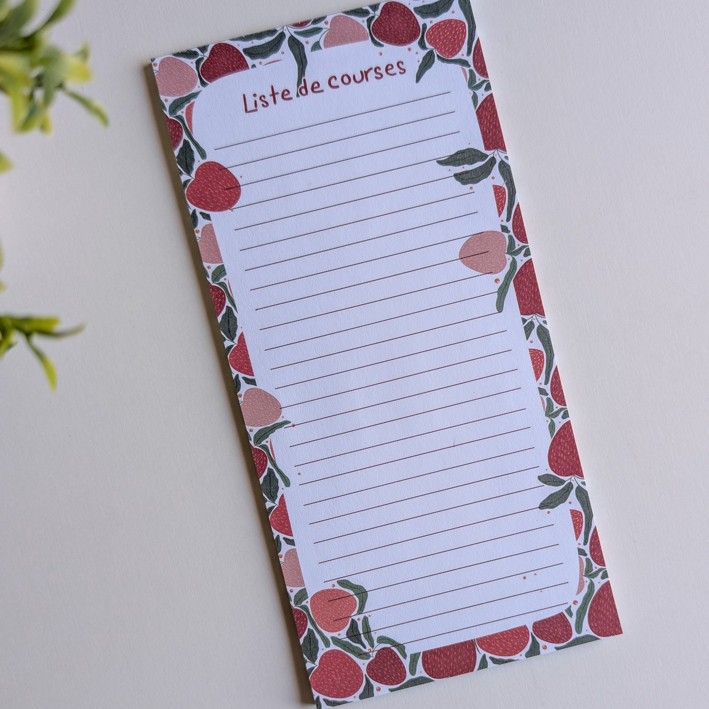 Liste de courses 10x21 cm - Fraises