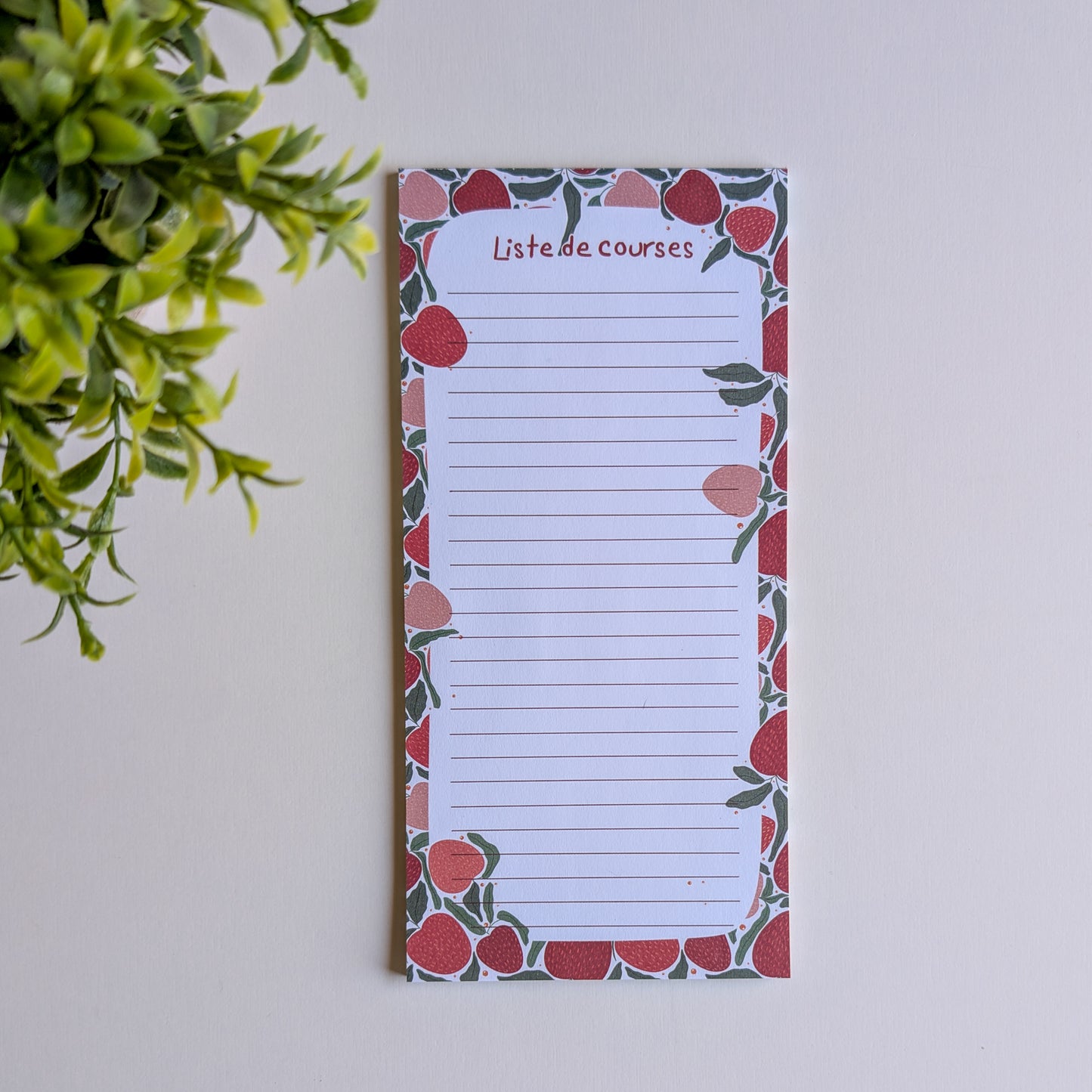 Liste de courses 10x21 cm - Fraises