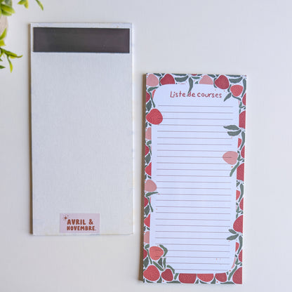 Liste de courses 10x21 cm - Fraises