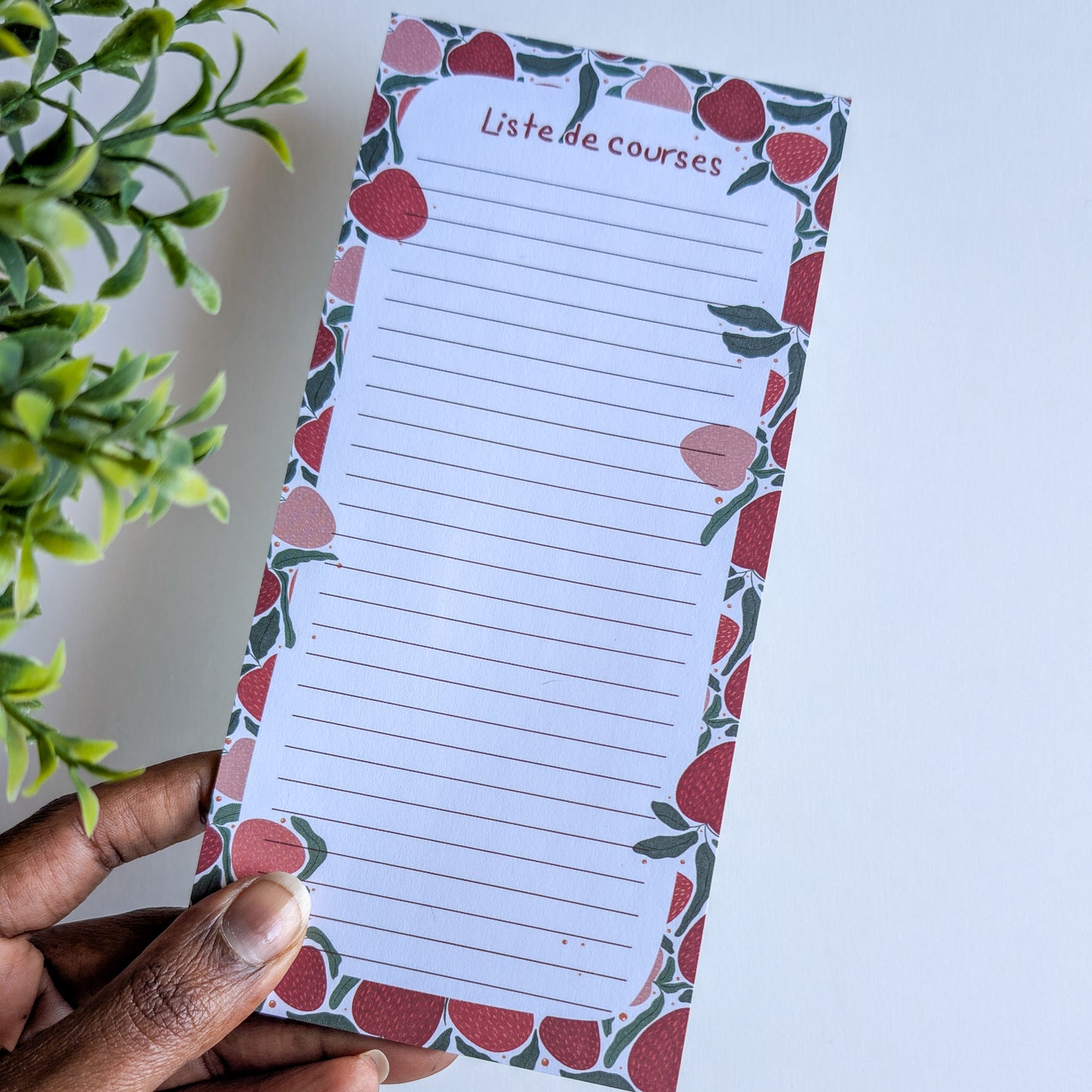 Liste de courses 10x21 cm - Fraises