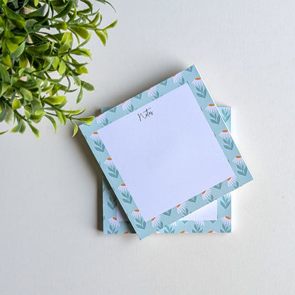 Lot de 2 Bloc-Notes carrés - Marguerites rétro