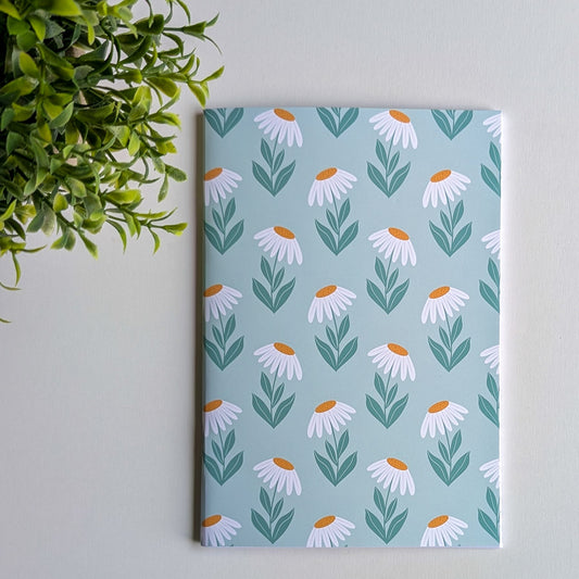 Carnet A5 - Reliure agrafée - Marguerites Rétro