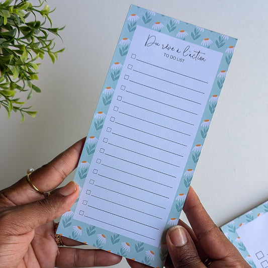 To-Do Liste 10x21 cm - Marguerites rétro
