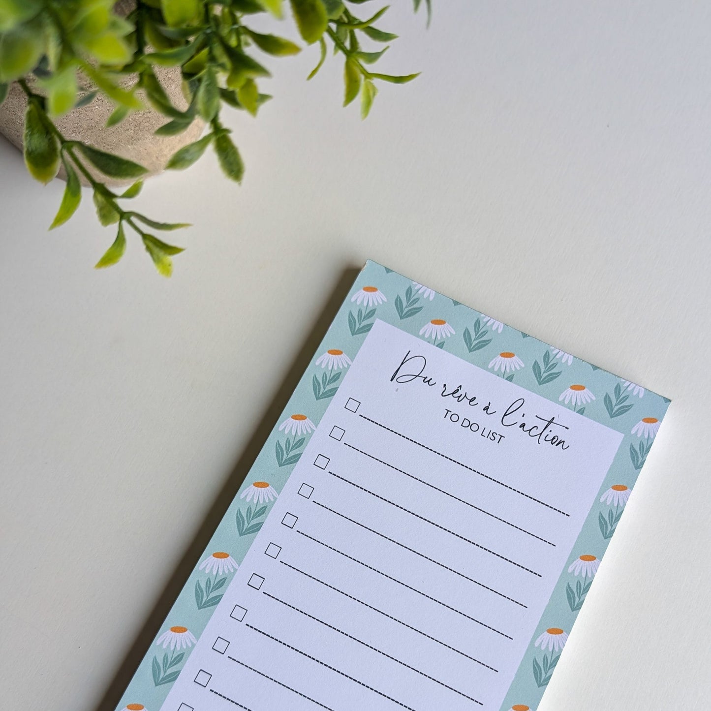 To-Do Liste 10x21 cm - Marguerites rétro