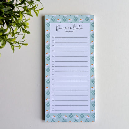 To-Do Liste 10x21 cm - Marguerites rétro