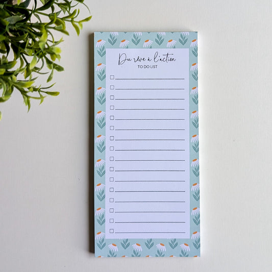 To-Do Liste 10x21 cm - Marguerites rétro