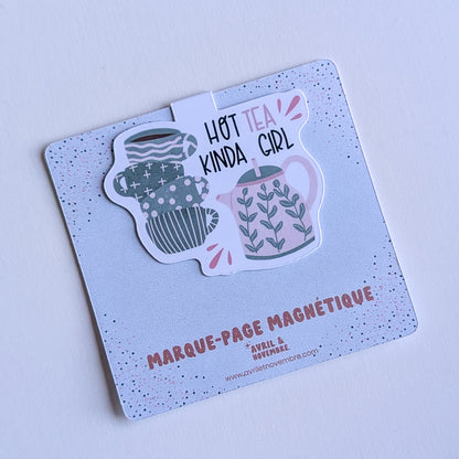Marque-Page Magnétique – Hot tea Kinda Girl