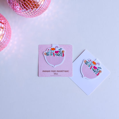 Marque-Page Magnétique – Parapluie Fleuri